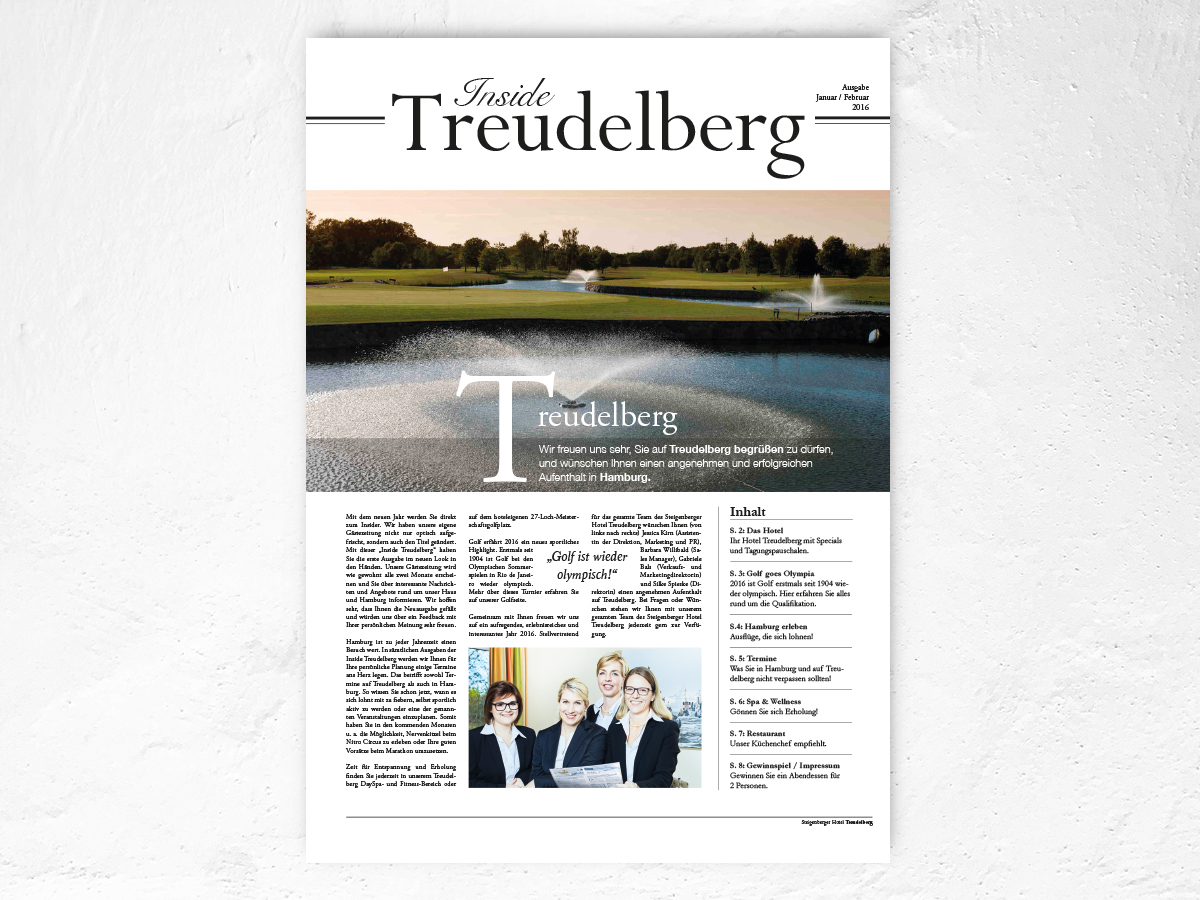 Titelblatt Inside Treudelberg Ausgabe Januar